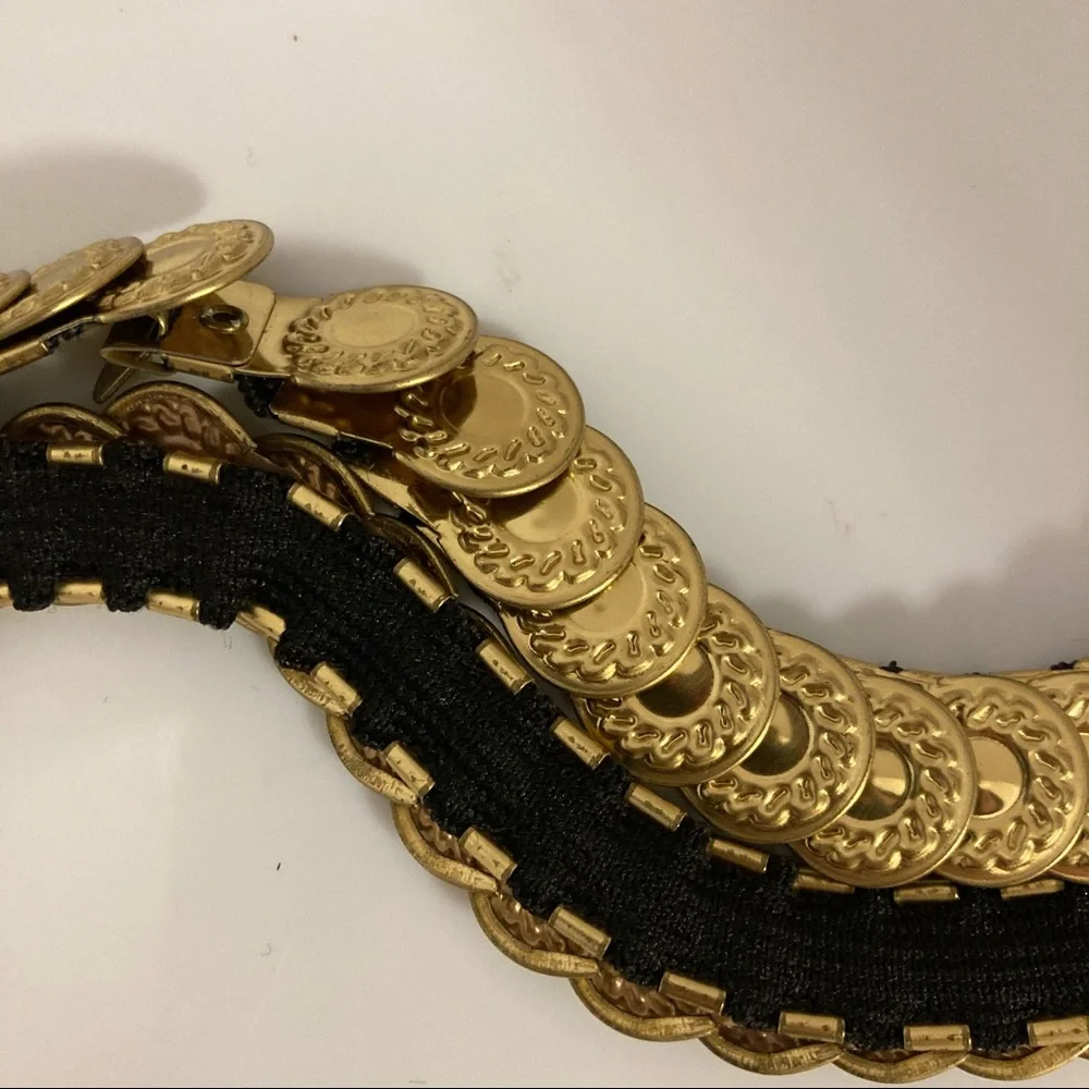 Vintage Coin Belt Festival Costume Gold Fits all